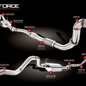 Holden Colorado RC series 1 304 Turbo Back Exhaust with Cat Converter