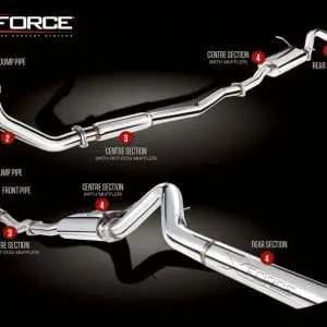 Nissan D22 Navara 3L TD Turbo Back Exhaust with Cat Converter