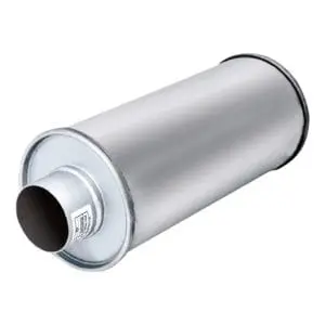 6Inch Round Straight Through Resonator 14Inch Long 2Inch Pipework