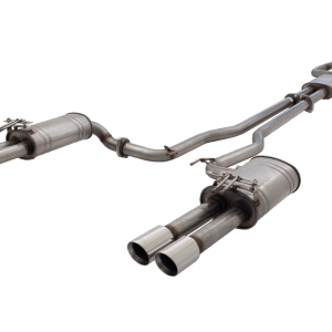 Twin 2.5Inch Cat Back System Raw 409 Stainless Steel