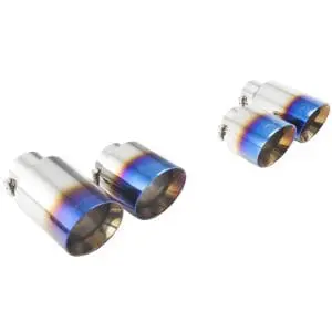 VW Burnt Blue Stainless Steel Tips