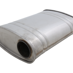 Universal Muffler 4 x 8 x 14 Inch Body 2.5Inch Pipe Size