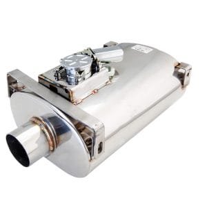 Universal Varex Oval Muffler in 2.5Inch with Bracket Mounts